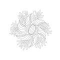 Abstract Monochrome Floral Composition Royalty Free Stock Photo