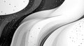 Abstract monochrome flowing waves with scattered particles design Royalty Free Stock Photo