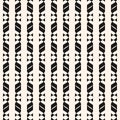 Abstract monochrome geometric vector seamless pattern with curved shapes, grid Royalty Free Stock Photo