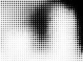 Abstract monochrome halftone pattern. Futuristic panel. Gunge dotted backdrop with circles, dots, point.