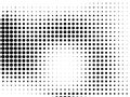 Abstract monochrome halftone pattern. Futuristic panel. Gunge dotted backdrop with circles, dots, point.