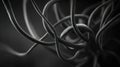 Abstract Monochrome Lines Intertwined in Three-Dimensional Space Royalty Free Stock Photo