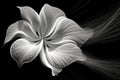abstract monochrome minimalist flower petals pattern background Royalty Free Stock Photo