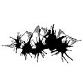 Abstract monochrome mountains for your design