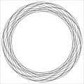 Abstract Monochrome Sketchy Circular Line Pattern Royalty Free Stock Photo