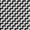 abstract monochrome striped textured optical illusion, black and white geometric seamless pattern, vector Royalty Free Stock Photo