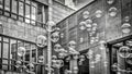 Abstract Monochrome Translucent Bubble Clusters A Captivating Visual Study of Intertwined Forms