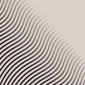 Abstract monochrome wave lines pattern striped halftone vector