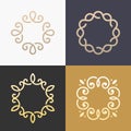 Abstract monogram elegant logo icon vector design.