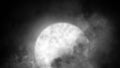 Abstract moon and clouds with mystery smoke backdround. Astronomy texture for design element, copy space