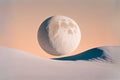 Abstract moon landscape background. Poster design backdrop Royalty Free Stock Photo