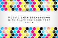 Abstract mosaic background from CMYK hexagons Royalty Free Stock Photo