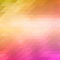 Abstract mosaic background of colored triangles in pink and yellow shades. Royalty Free Stock Photo