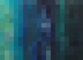 Abstract Mosaic Background in vivid teal/green/blue. Pixels background, mosaic, abstract background, illustration background