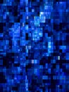 Abstract mosaic of blue digital pixels forming an intricate pattern Royalty Free Stock Photo