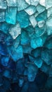 Abstract Mosaic of Blue Ice Shards with Textured Cold Background and Geometric Patterns for Design Royalty Free Stock Photo