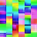 Abstract mosaic of colorful rectangles halftone background, Disco floor party design