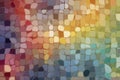 Abstract mosaic composed of irregular, colorful tiles creating a dynamic, swirling pattern. Royalty Free Stock Photo