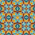 Abstract mosaic ornament, seamless pattern Royalty Free Stock Photo
