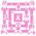 Abstract mosaic pink Support Ribbon Royalty Free Stock Photo