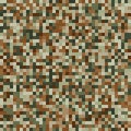 Abstract mosaic pixel pattern design in camouflage colours Royalty Free Stock Photo