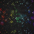 Abstract mosaic rainbow glowing squares. Royalty Free Stock Photo