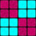 Abstract pink blue glass mosaic rendered tile