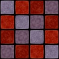 Red purple black rendered abstract pattern imitating paving tiles