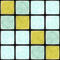 Bright glass blue yellow tiles repeatable pattern Royalty Free Stock Photo
