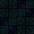 Abstract dark black blue green mosaic tile