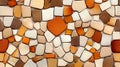 Abstract Mosaic Tile Texture with Irregular Stone Pieces in Earth Tone Royalty Free Stock Photo