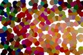 Abstract mosaic of a variety of colored shapes and polygons