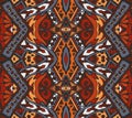 Abstract mosaic vintage ethnic seamless pattern Royalty Free Stock Photo