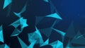 Abstract motion background in futuristic polygonal style.