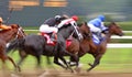Abstract Motion Blur Horse Race Royalty Free Stock Photo