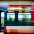 abstract motion blurred view from a moving train.