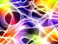 Abstract motion lines in colorful blurred background Royalty Free Stock Photo