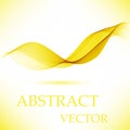 Abstract motion smooth color wave . Curve orange and yellow lines