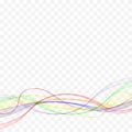 Abstract motion smooth color wave vector. Curve rainbow lines. eps 10 Royalty Free Stock Photo