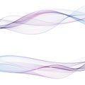 Abstract motion smooth color wave vector. Set of Curve colorful lines. eps 10 Royalty Free Stock Photo