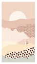 Abstract mountain landscape a vector sun house