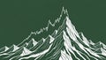 Abstract Mountain Landscape with Financial Graph Overlay on Dark Green Background Royalty Free Stock Photo