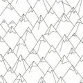 Abstract Mountain Line Art Pattern Royalty Free Stock Photo