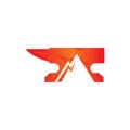 Abstract mountain logo , iron mountain logo vector