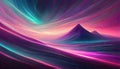 Mountain range and wave line background pink and orange collumn background with wave on digital art concept Royalty Free Stock Photo