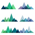 Abstract mountains ridges in geometric style.