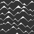 Abstract mountains with snowy peaks seamless pattern