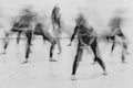 Abstract movement in the dance. Long exposure