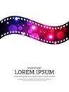 Abstract movie and film bokeh poster background