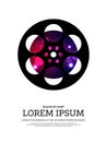 Abstract movie and film bokeh poster background